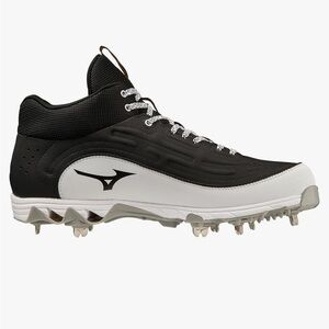 Mizuno Men's Ambition 3 Mid 9-Spike Baseball Cleats size 15 men’s new black